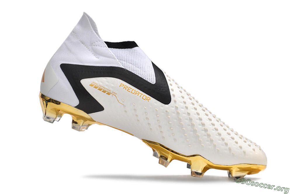 Adidas Predator Accuracy+ FG Football Boots - White/Gold/Black 4