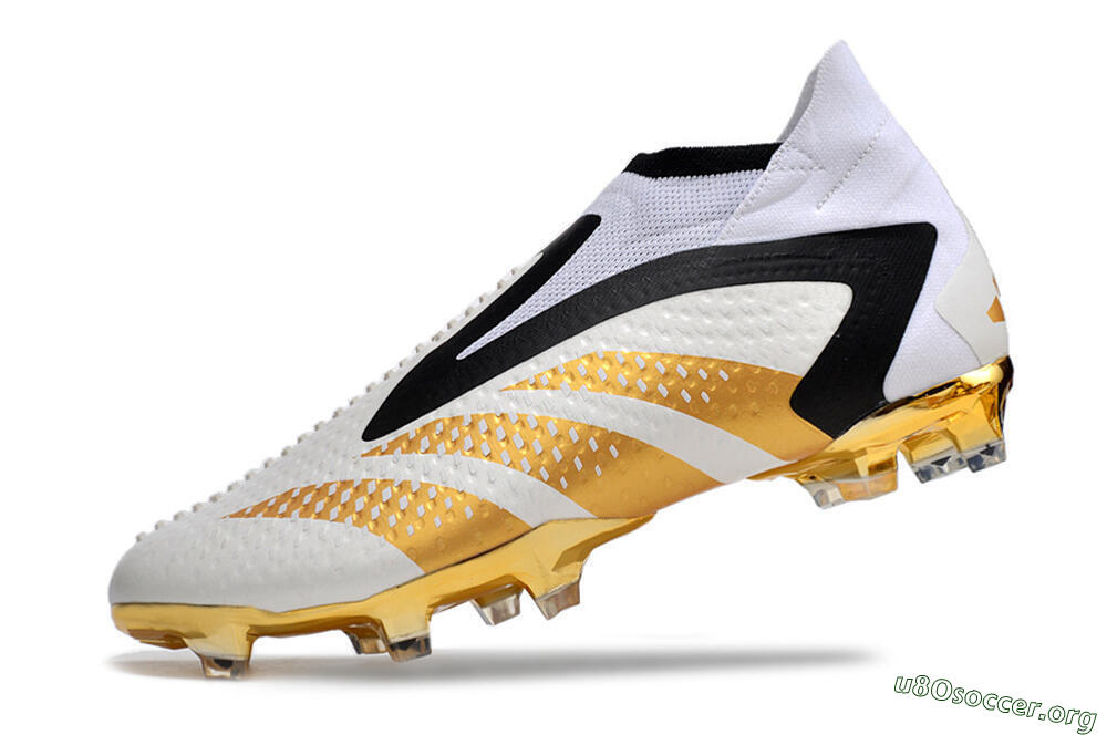 Adidas Predator Accuracy+ FG Football Boots - White/Gold/Black 5