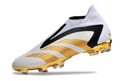 Adidas Predator Accuracy+ FG Football Boots - White/Gold/Black