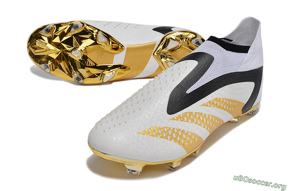 Adidas Predator Accuracy+ FG Football Boots - White/Gold/Black 0