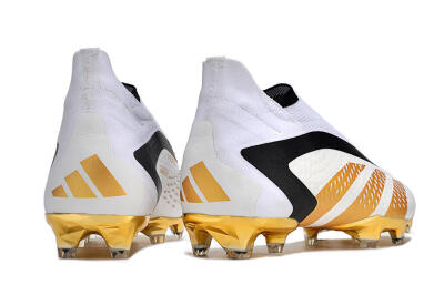 Adidas Predator Accuracy+ FG Football Boots - White/Gold/Black