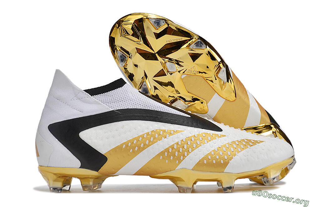 Adidas Predator Accuracy+ FG Football Boots - White/Gold/Black 2