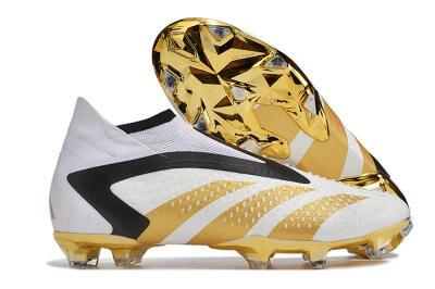 Adidas Predator Accuracy+ FG Football Boots - White/Gold/Black