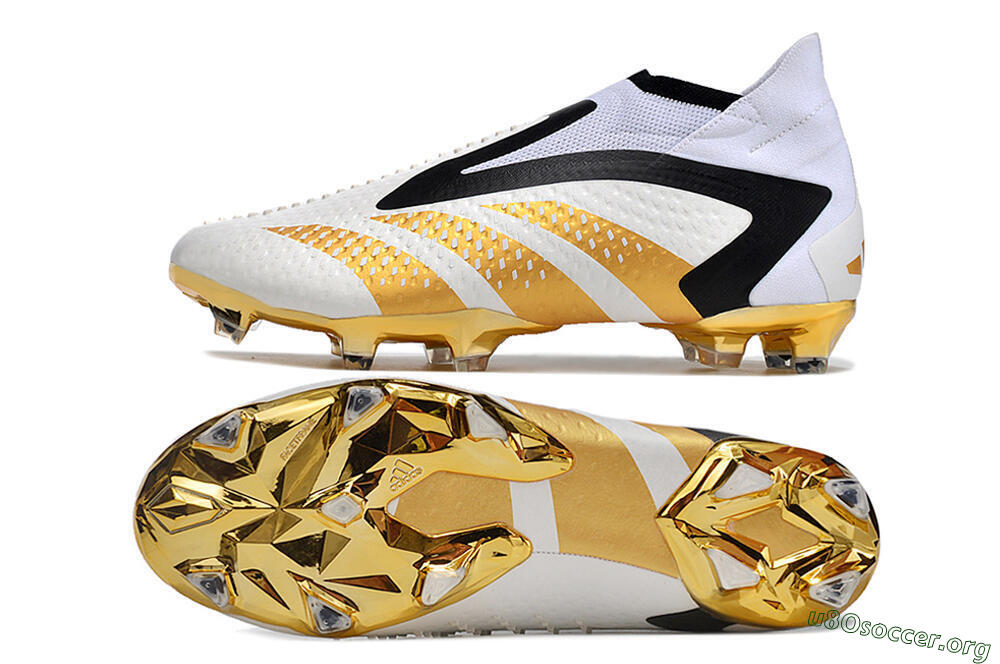 Adidas Predator Accuracy+ FG Football Boots - White/Gold/Black 1