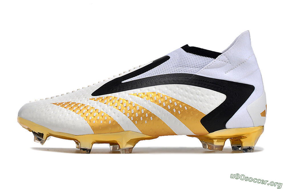 Adidas Predator Accuracy+ FG Football Boots - White/Gold/Black 3