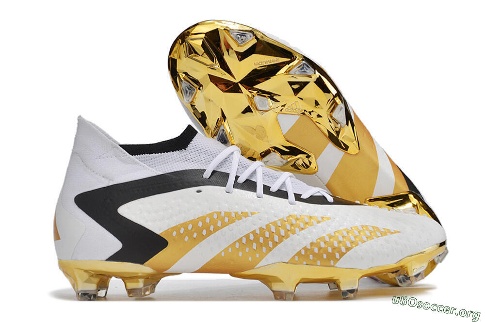 Adidas Predator Accuracy.1 FG Football Boots - White/Gold/Black 2