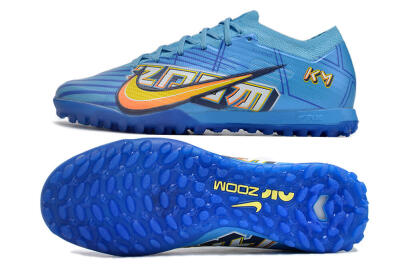 Kylian Mbappe x Nike Air Zoom Mercurial Vapor 15 Elite TF Football Shoes - Blue/Yellow/Black