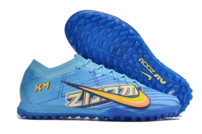 Kylian Mbappe x Nike Air Zoom Mercurial Vapor 15 Elite TF Football Shoes - Blue/Yellow/Black