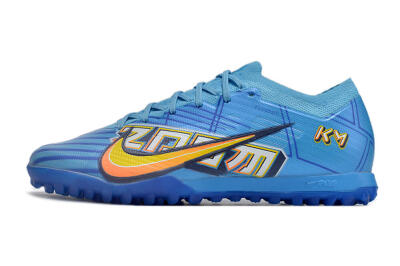 Kylian Mbappe x Nike Air Zoom Mercurial Vapor 15 Elite TF Football Shoes - Blue/Yellow/Black