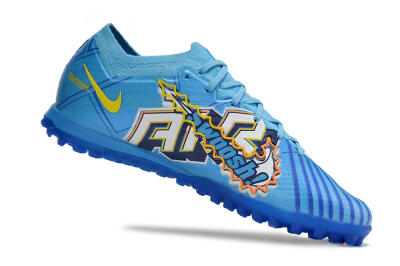 Kylian Mbappe x Nike Air Zoom Mercurial Vapor 15 Elite TF Football Shoes - Blue/Yellow/Black