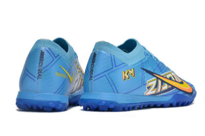 Kylian Mbappe x Nike Air Zoom Mercurial Vapor 15 Elite TF Football Shoes - Blue/Yellow/Black