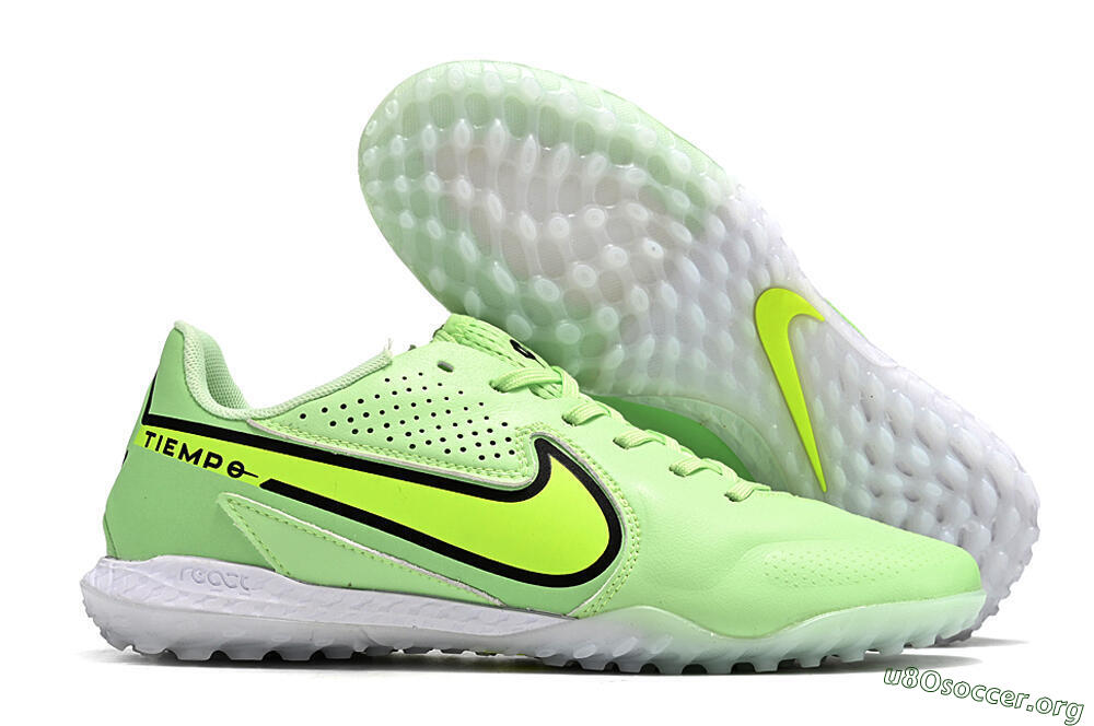 Nike Tiempo Legend 9 TF Football Shoes - Green/Yellow/Black 2