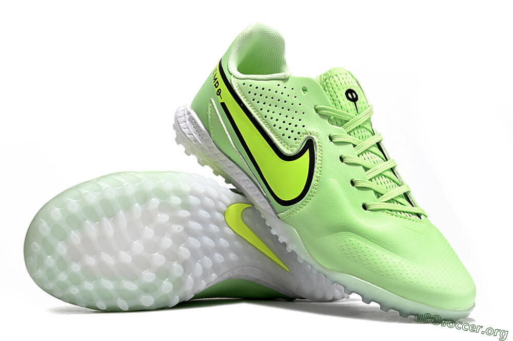 Nike Tiempo Legend 9 TF Football Shoes - Green/Yellow/Black 4