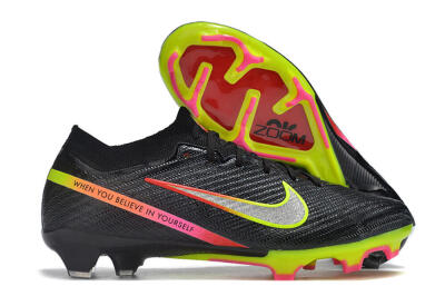 Nike Air Zoom Mercurial Vapor 15 Elite FG Football Boots - Black/Silver/Green/Red