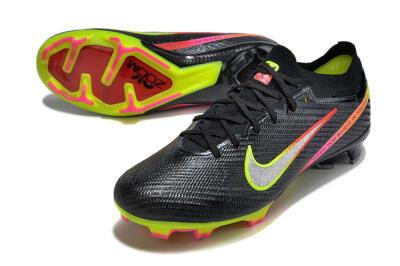 Nike Air Zoom Mercurial Vapor 15 Elite FG Football Boots - Black/Silver/Green/Red