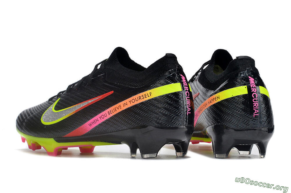 Nike Air Zoom Mercurial Vapor 15 Elite FG Football Boots - Black/Silver/Green/Red 4