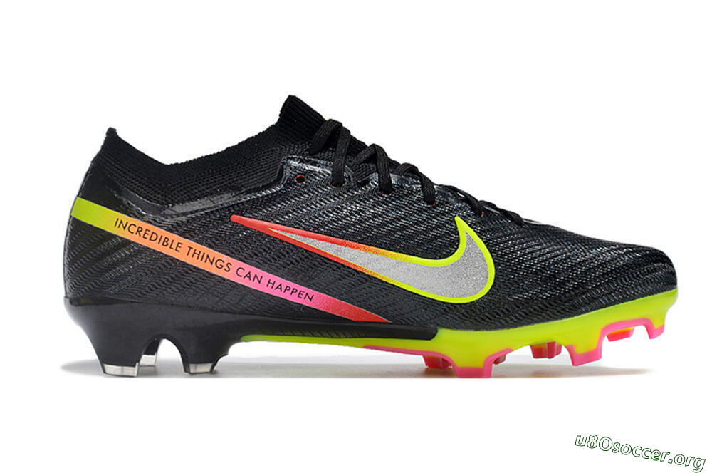 Nike Air Zoom Mercurial Vapor 15 Elite FG Football Boots - Black/Silver/Green/Red 5