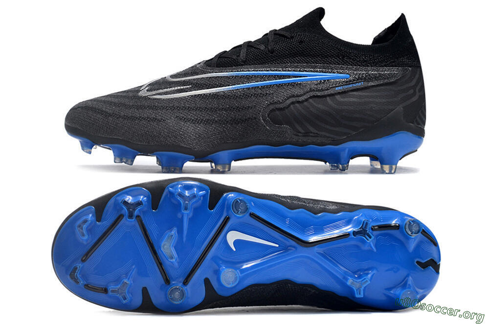 Nike Phantom GX Elite FG Football Boots - Black/Grey/Blue 1