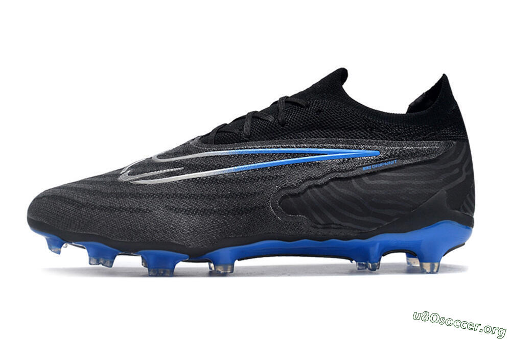 Nike Phantom GX Elite FG Football Boots - Black/Grey/Blue 3