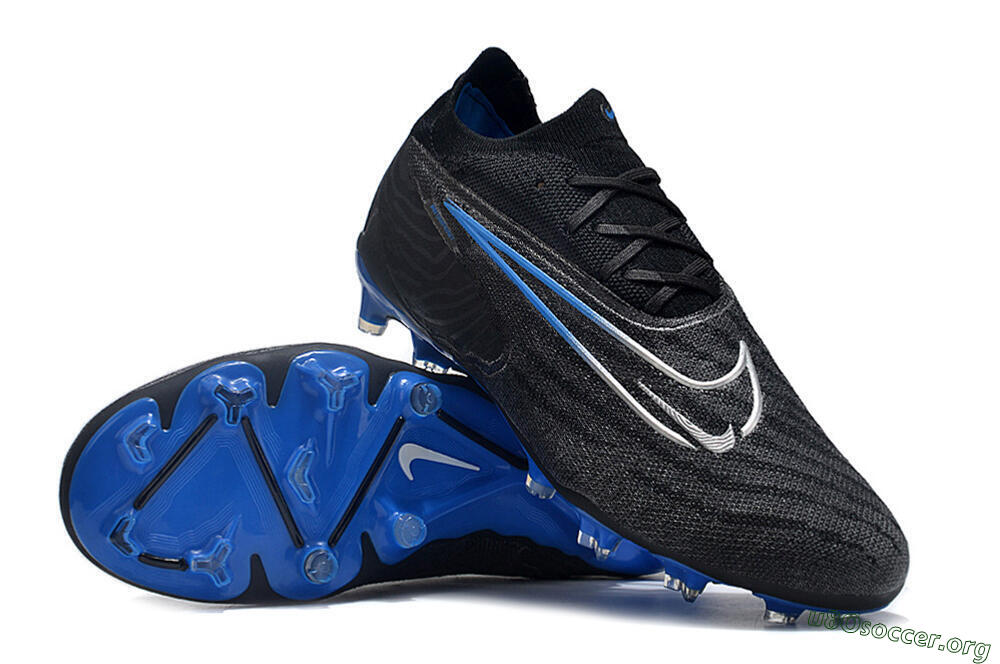 Nike Phantom GX Elite FG Football Boots - Black/Grey/Blue 0