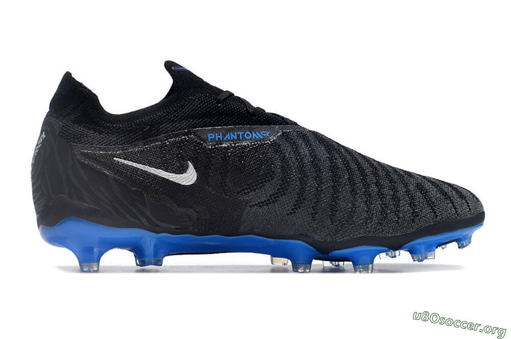 Nike Phantom GX Elite FG Football Boots - Black/Grey/Blue 7