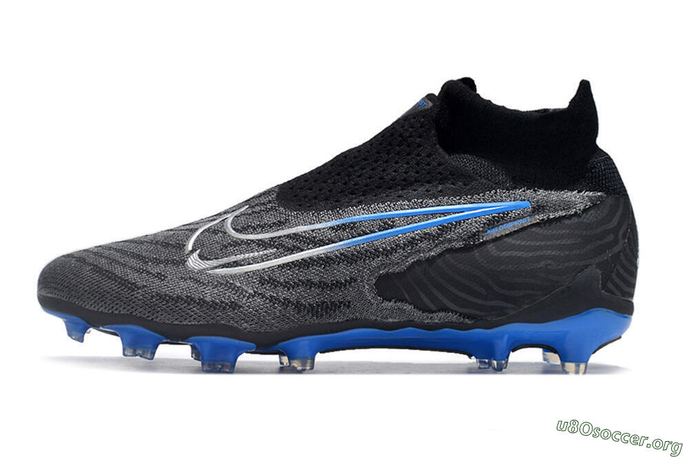 Nike Phantom GX Elite DF Link FG Football Boots - Grey/Black/Blue 3