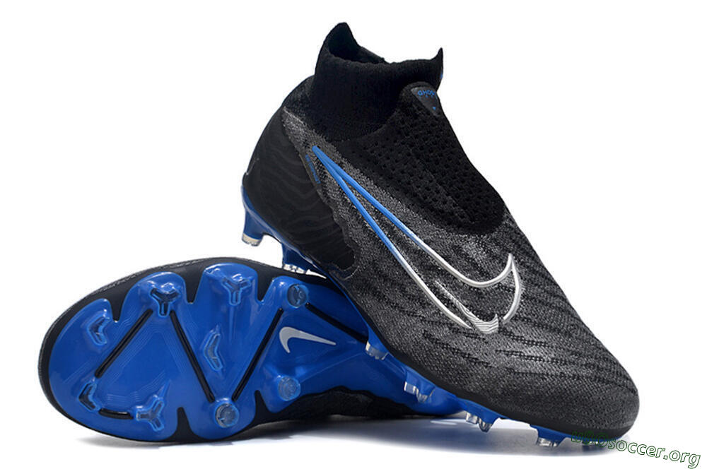 Nike Phantom GX Elite DF Link FG Football Boots - Grey/Black/Blue 0