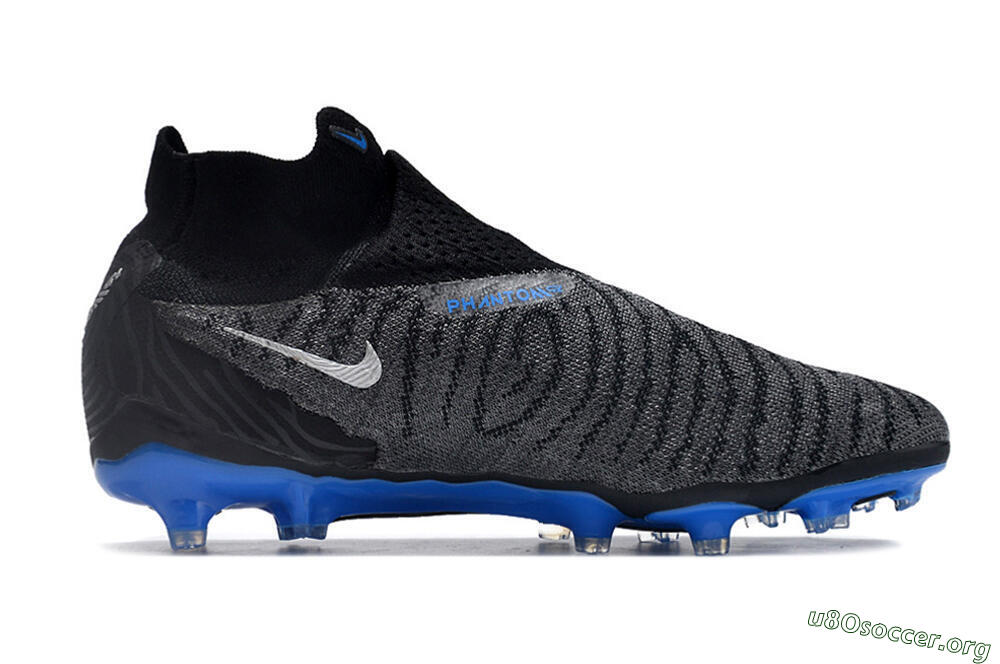 Nike Phantom GX Elite DF Link FG Football Boots - Grey/Black/Blue 7