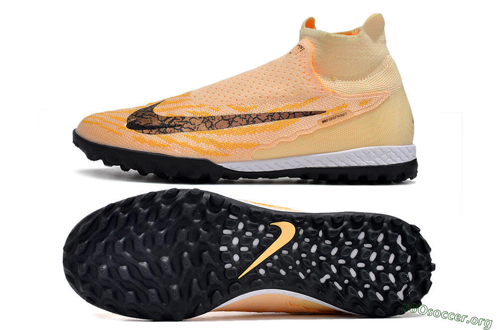 Nike Phantom GX Elite DF Link TF Football Shoes - Yellow/Black/Pink 1