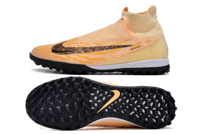 Nike Phantom GX Elite DF Link TF Football Shoes - Yellow/Black/Pink