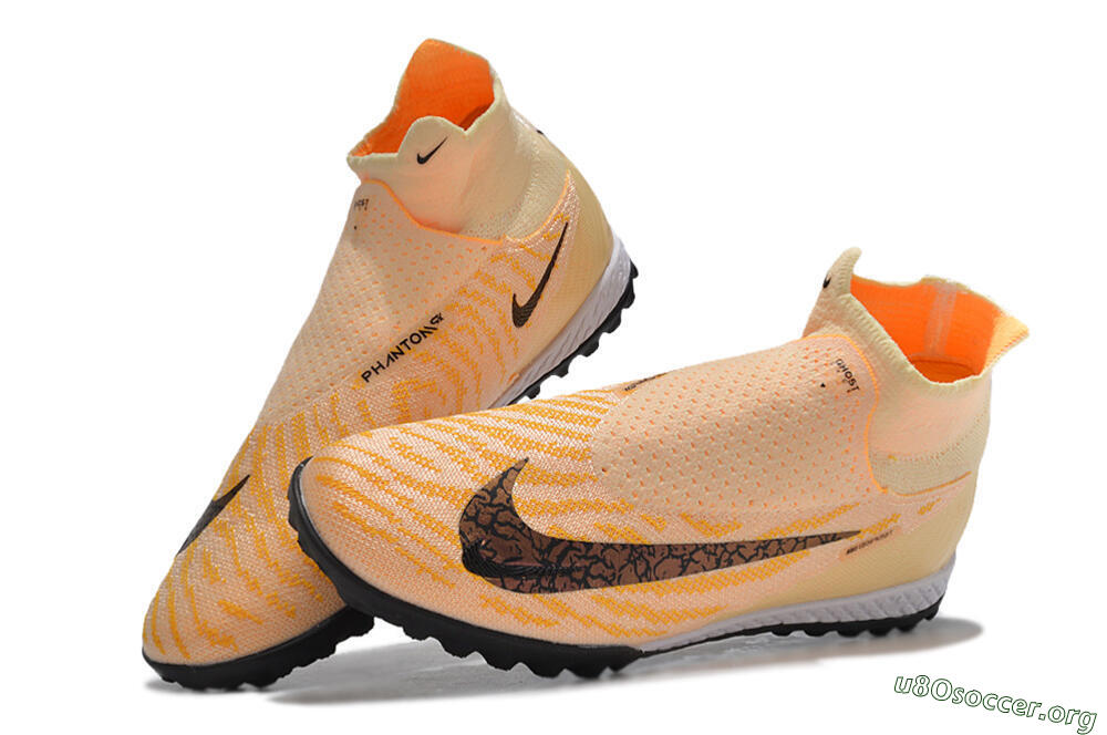Nike Phantom GX Elite DF Link TF Football Shoes - Yellow/Black/Pink 5