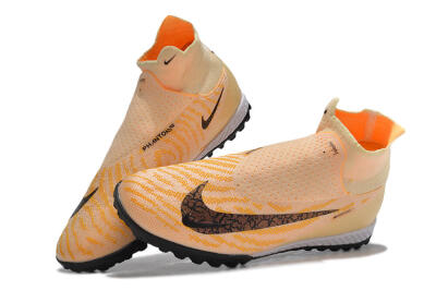 Nike Phantom GX Elite DF Link TF Football Shoes - Yellow/Black/Pink