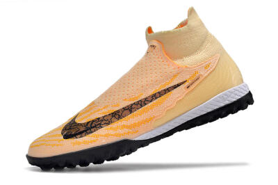 Nike Phantom GX Elite DF Link TF Football Shoes - Yellow/Black/Pink
