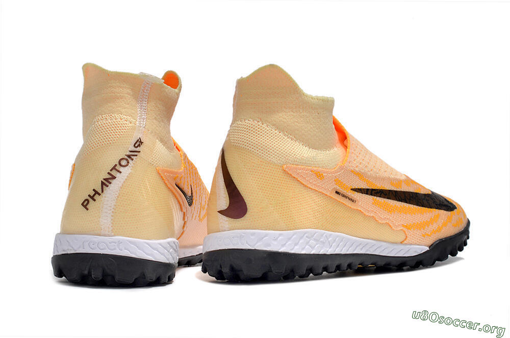 Nike Phantom GX Elite DF Link TF Football Shoes - Yellow/Black/Pink 8