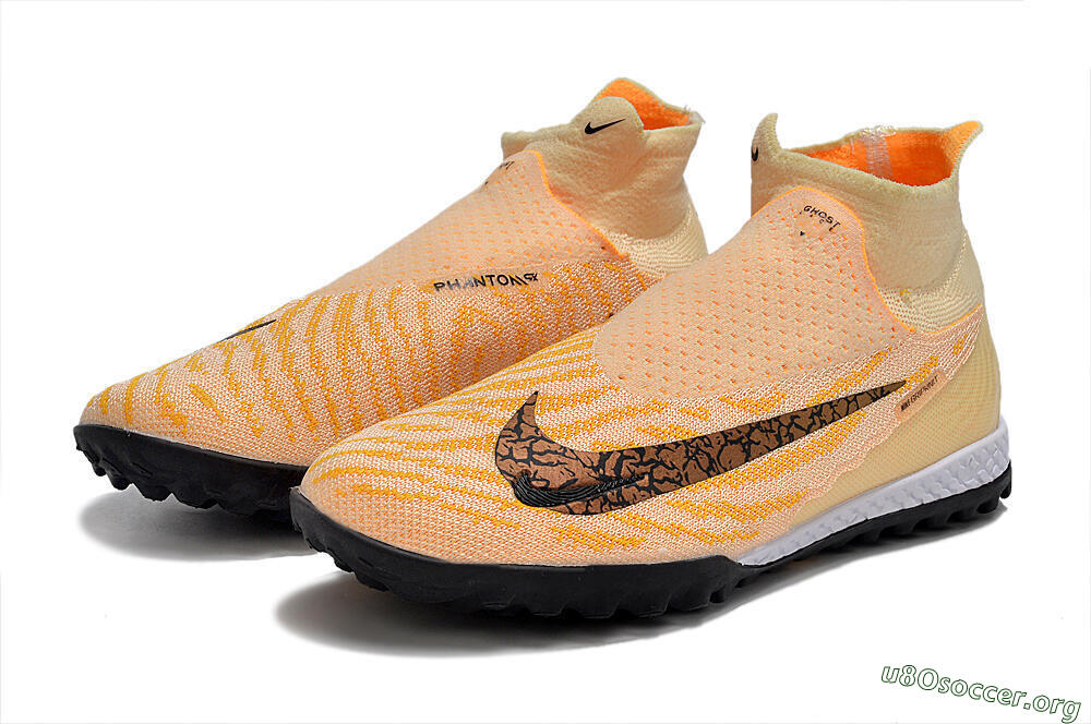 Nike Phantom GX Elite DF Link TF Football Shoes - Yellow/Black/Pink 9