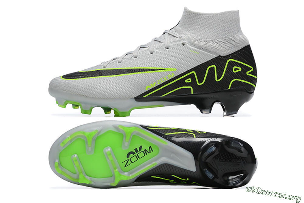 Nike Air Zoom Mercurial Superfly 9 Elite FG Football Boots - White/Black/Green 1