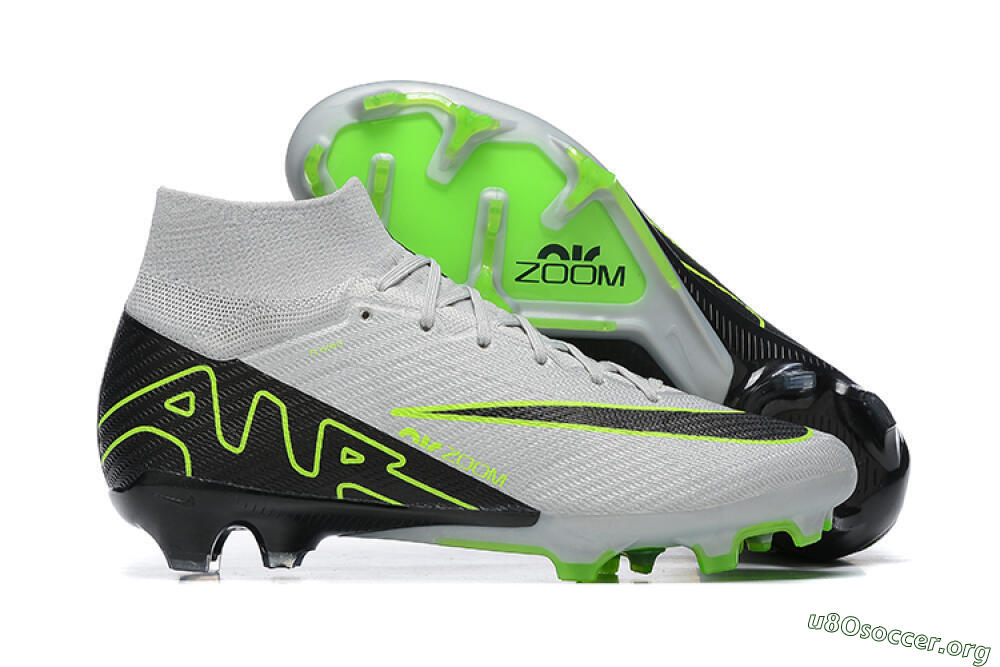 Nike Air Zoom Mercurial Superfly 9 Elite FG Football Boots - White/Black/Green 2