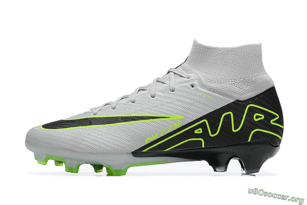Nike Air Zoom Mercurial Superfly 9 Elite FG Football Boots - White/Black/Green 3