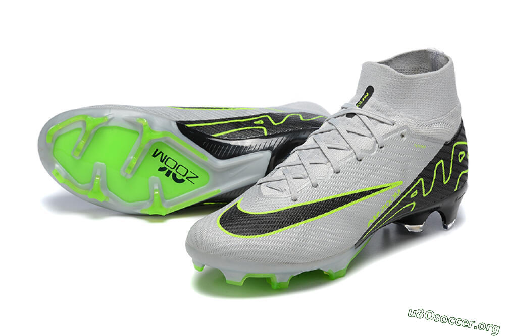 Nike Air Zoom Mercurial Superfly 9 Elite FG Football Boots - White/Black/Green 0
