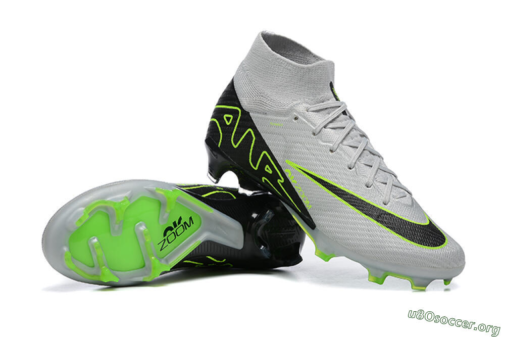 Nike Air Zoom Mercurial Superfly 9 Elite FG Football Boots - White/Black/Green 4