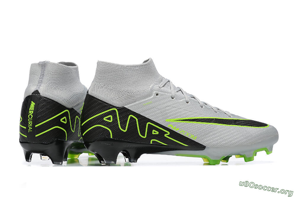 Nike Air Zoom Mercurial Superfly 9 Elite FG Football Boots - White/Black/Green 6
