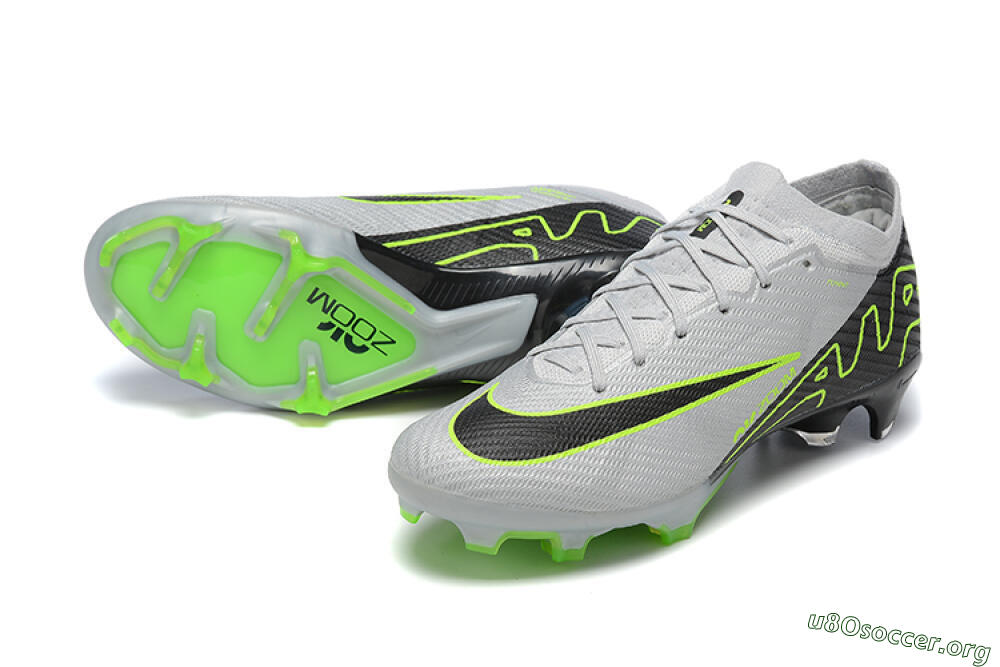 Nike Air Zoom Mercurial Vapor 15 Elite FG Football Boots - White/Black/Green 0