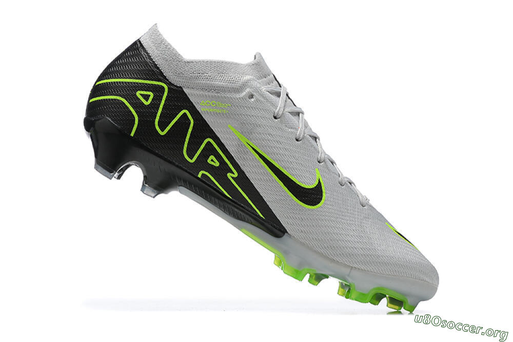 Nike Air Zoom Mercurial Vapor 15 Elite FG Football Boots - White/Black/Green 6
