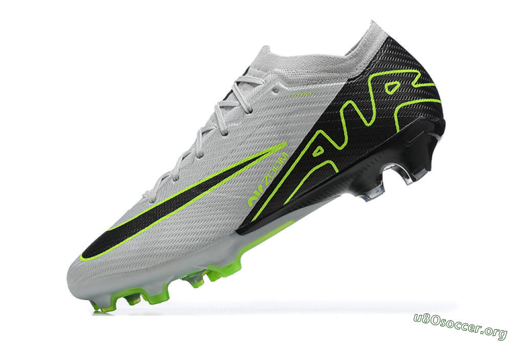 Nike Air Zoom Mercurial Vapor 15 Elite FG Football Boots - White/Black/Green 7