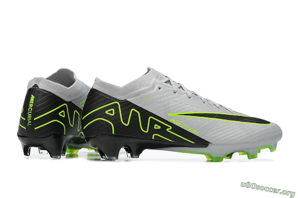 Nike Air Zoom Mercurial Vapor 15 Elite FG Football Boots - White/Black/Green 8
