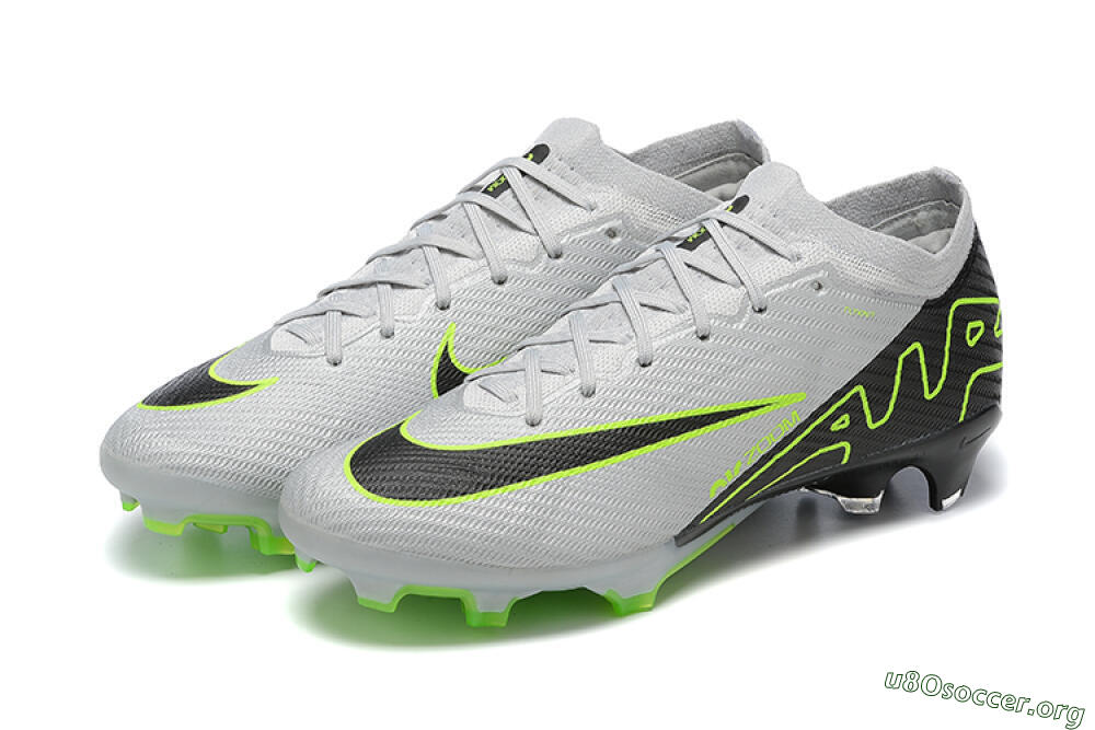 Nike Air Zoom Mercurial Vapor 15 Elite FG Football Boots - White/Black/Green 9