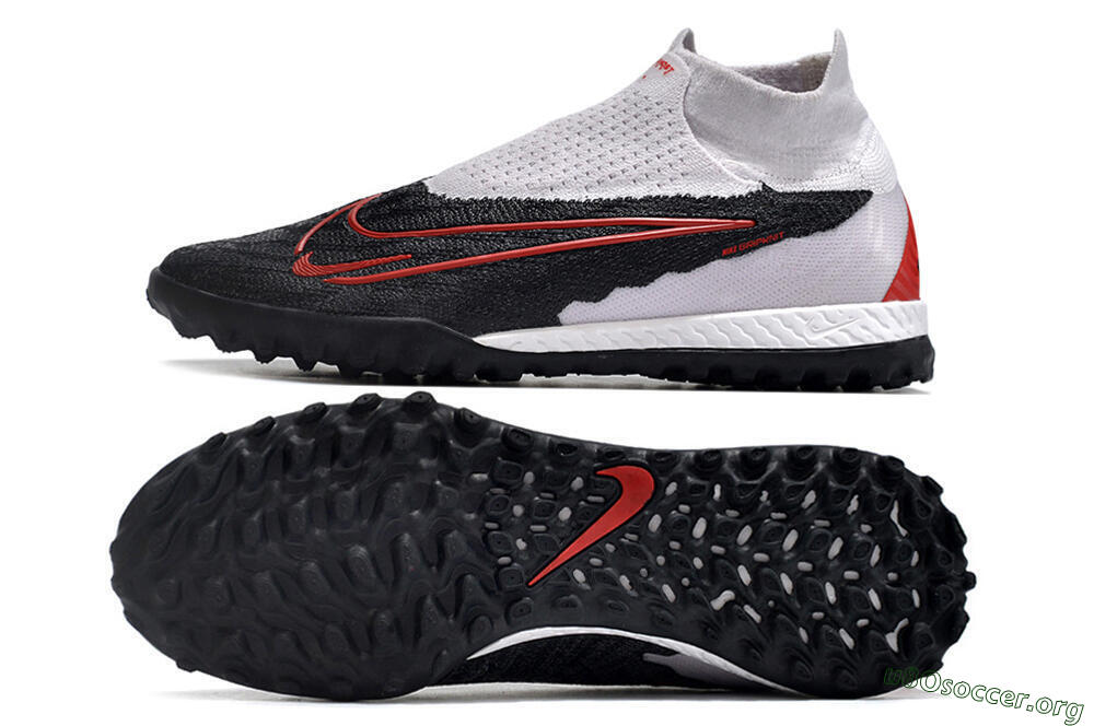 Nike Phantom GX Elite DF Link TF Football Shoes - White/Black/Red 1