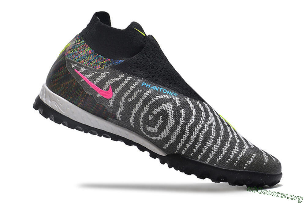 Nike Phantom GX Elite DF Link TF Football Shoes - Grey/Rainbow 4