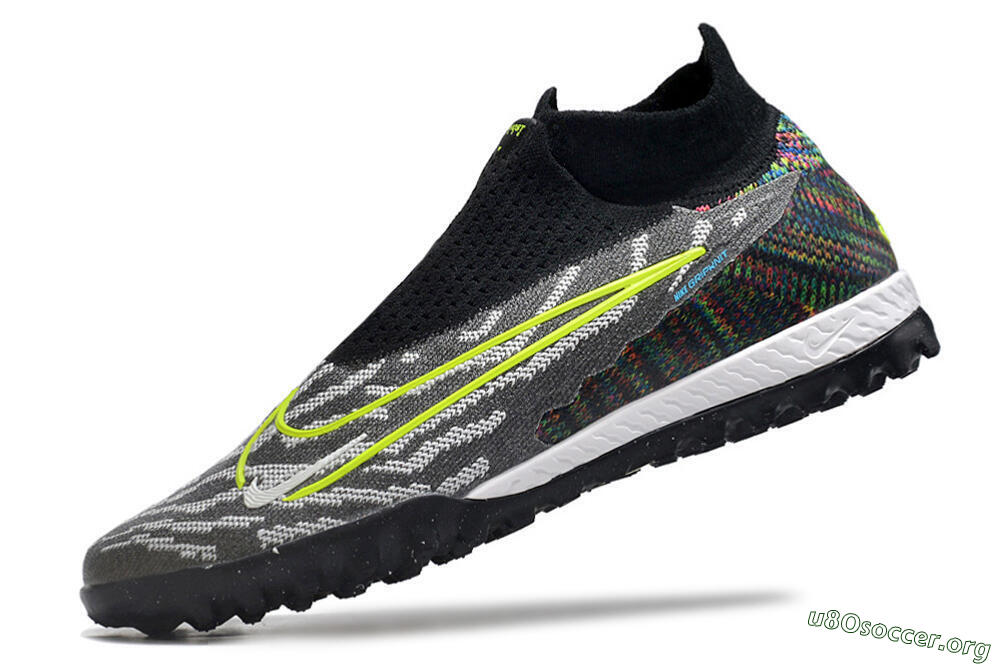 Nike Phantom GX Elite DF Link TF Football Shoes - Grey/Rainbow 5