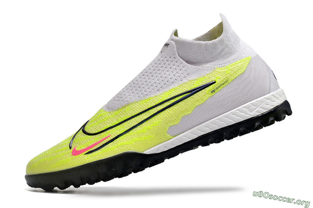 Nike Phantom GX Elite DF Link TF Football Shoes - Grey/Green/Pink 5
